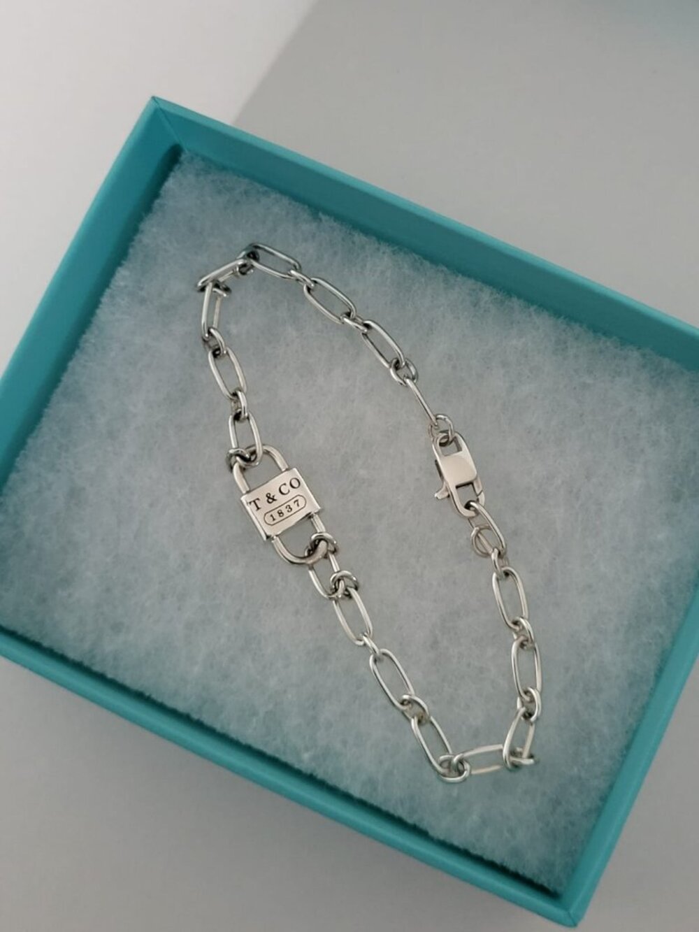 Tiffany & Co Tiffany Double Lock Bracelet in Sterling Silver small medium - Picture 4 of 6